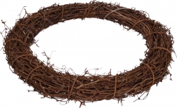 Dekoratív rattan koszorú 35 cm