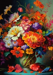 dino puzzle kwiaty w wazonie 1000 elementów