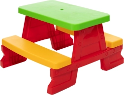 Table de jardin pour enfants avec bancs Dorex rouge