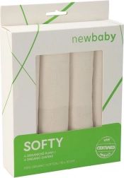 Stofbleer af økologisk bomuld 70 × 70 cm, 4 stk – New Baby Softy