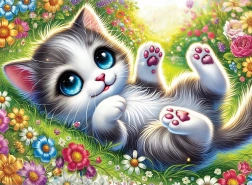 Wooden puzzle cute kitten 40 pieces