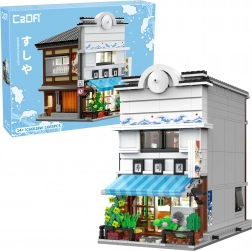 CADA Building Set Japanese Sushi Shop with LED Lighting, 1665 Pieces