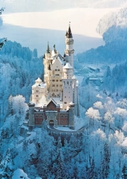 Puzzle Ravensburger Castello di Neuschwanstein in inverno 1500 pezzi