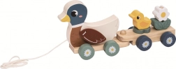 ciągnięta drewniana zabawka kaczusia rodzinka