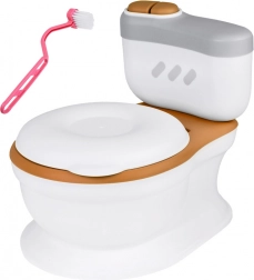 Interactive Kids’ Potty with Storage Box for Wipes – Brown