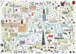 Gibsons Puzzle Map of London 1000 Pieces