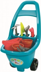 Tuinwagen voor kinderen met gereedschap, bloempotjes en gieter