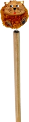 Pencil with Pom-Pom and Cat