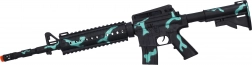 Children's plastic rifle with flywheel 61 cm black-blue