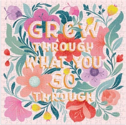 Square puzzle Galison Grow Through What You Go Through – 500 pieces
