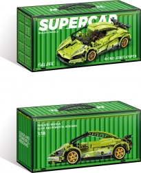 Green Sports Car Building Set, 470 Pieces