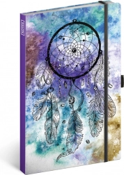 Linkovaný zápisník s motivem lapače snů A5