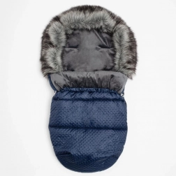 Winter Footmuff with Fleece New Baby Lux, Blue
