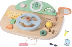 Lesena večfunkcijska manipulativna plošča v obliki volana Classic World