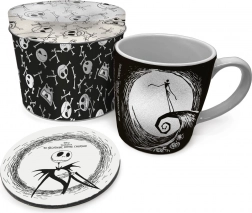 Coffret cadeau THE NIGHTMARE BEFORE CHRISTMAS – mug 315 ml, dessous de verre en liège et boîte en métal