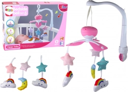 Universal Mobile with Clip and Plush Toys Pink