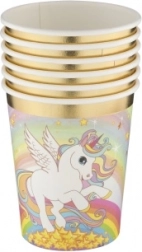 Paper Cups with Unicorn Motif 250 ml (6 pcs)