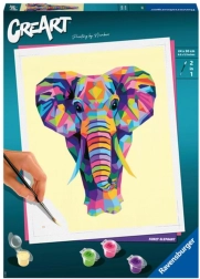 CreArt pittura secondo i numeri – elefante divertente