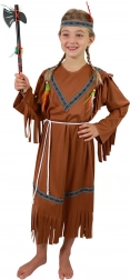 Children’s carnival costume – Native American girl with headband, size M