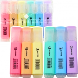 Set of Pastel Highlighters in Case, 6 pcs