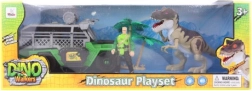 Set con dinosauro a batteria con fuoristrada e figurina