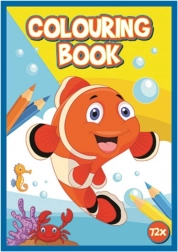 Coloring Book Underwater World A4, 72 pages