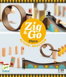 Pista in legno Zig Go 25 pezzi