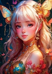 Puzzle BLUEBIRD Butterfly Girl 300 pieces