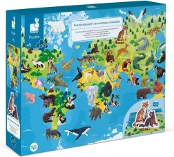 JANOD Educational Puzzle – Endangered Animals, 200 Pieces