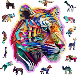Puzzle in legno tigre colorata 150 pezzi WOODEN CITY