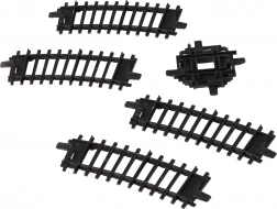 Tracks and crossing for children's trains – curved pieces and crossing compatible with RegioJet, Czech Railways, SC Pendolino, and Slovak Railway Company