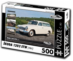 RETRO-AUTA Puzzle Škoda 1202 STW Ambulance (1961) – 500 pieces