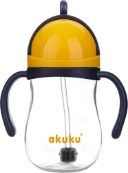Magic bottle with straw and weight Akuku 280 ml yellow
