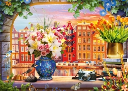 Puzzle Visita ad Amsterdam 1000 Pezzi