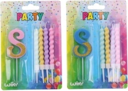 Párty svíčka číslo 8 s 4 svíčkami