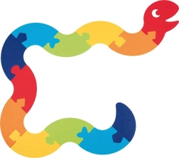 Padló kontúros puzzle Kígyó XXL