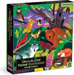 Mudpuppy Puzzle Forest Animals Glow-in-the-Dark 500 Pieces