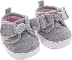 Schoentjes voor pop – grijze sneakers met strikje