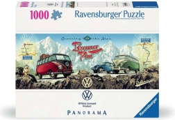 RAVENSBURGER puzzle panoramico attraverso le Alpi con VW, 1000 pezzi