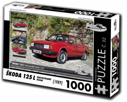 Puzzle Retro Cars Škoda 125 L right-hand drive (1989) – 1000 pieces