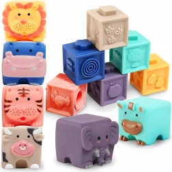 Soft Creative Blocks ANIMALS, 12 pcs