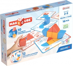 Geomag Magicube Blocks & Cards – magnetic construction set, 16 pieces
