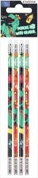 Dino pencils with eraser 4 pcs