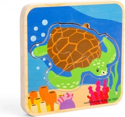 puzzle in legno ciclo di vita della tartaruga BIGJIGS TOYS