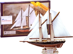 3D-Puzzle Segelschiff BLUENOSE – Holzmodell des Schiffs