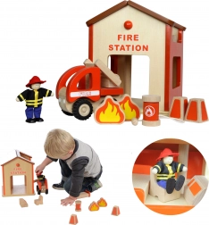 Wooden Mini Fire Station Masterkidz
