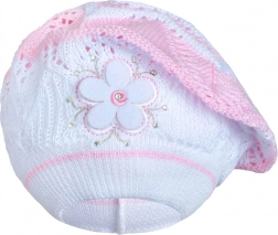 Knitted beret for babies New Baby light pink