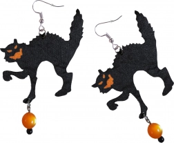 Orecchini gatto strega per Halloween