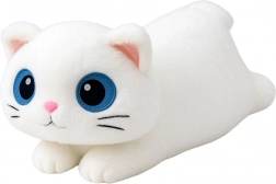 White plush cat with big eyes 45 cm