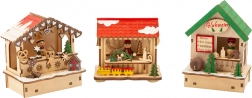 Small Foot ensemble de stands de Noël en bois avec éclairage